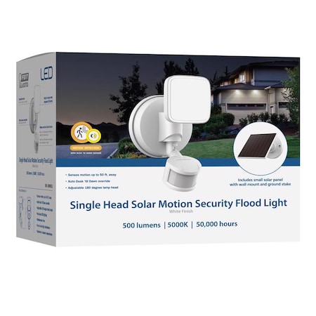 Feit Electric Feit LED Motion-Sensing Solar Powered LED White Security Floodlight S6/500/850SOLWH